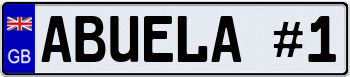 Great Britain European License Plate 000000
