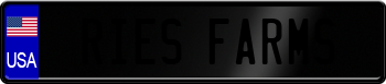14 Character European License Plate ffffff